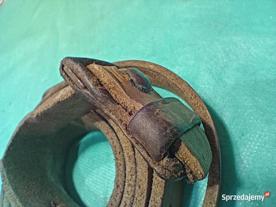 Stary wojskowy skórzany pasek Łódź