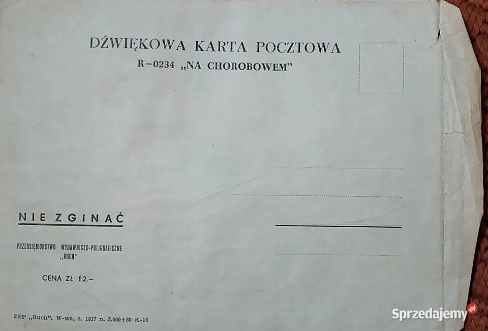 pocztówki dźwiękowe PRL Bukowno