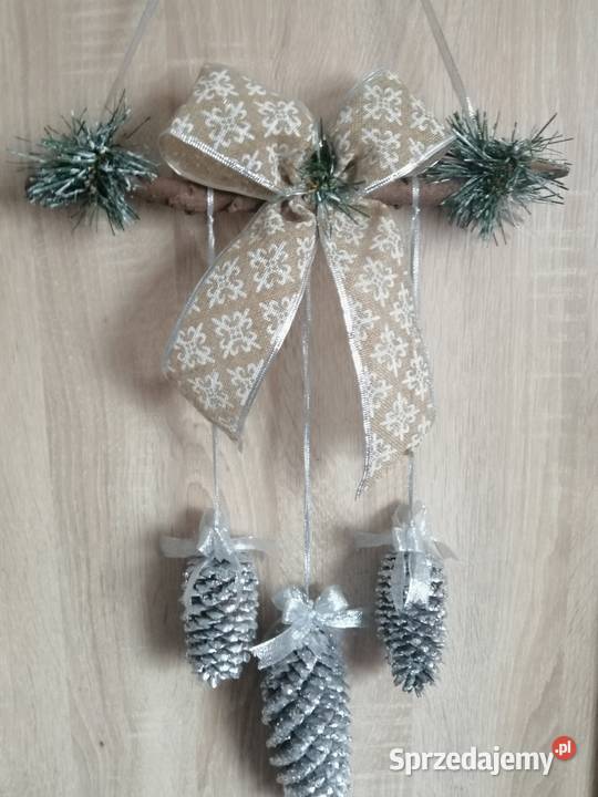 Zawieszki świąteczne z naturalnymi szyszkami Boże Narodzenie Katowice