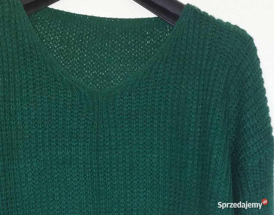 XL48 Ciemnozielony milutki sweter śląskie