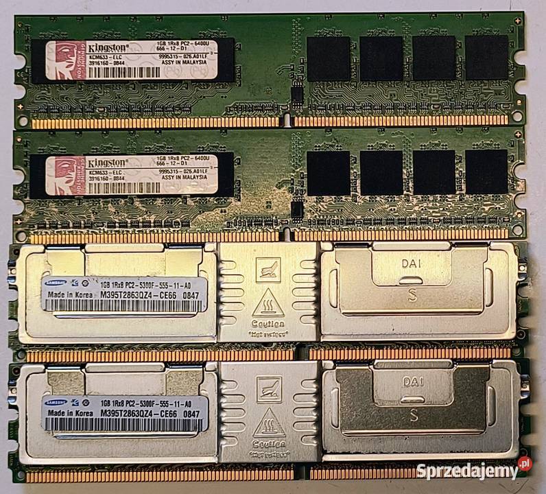 Kości 1GB komplety i pojedyncze sztuki śląskie Bielsko-Biała
