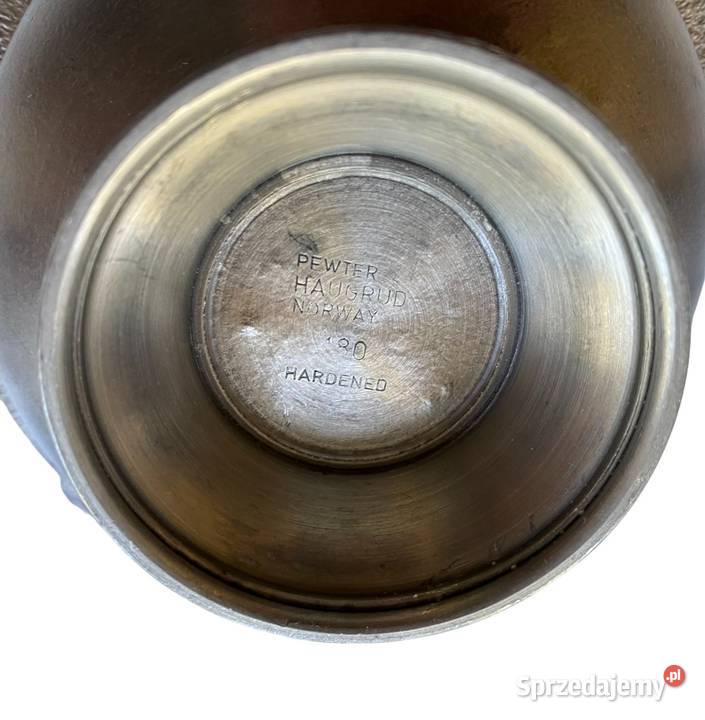Paterka cynowa na orzechy słodycze Norwegia Antyki Warszawa