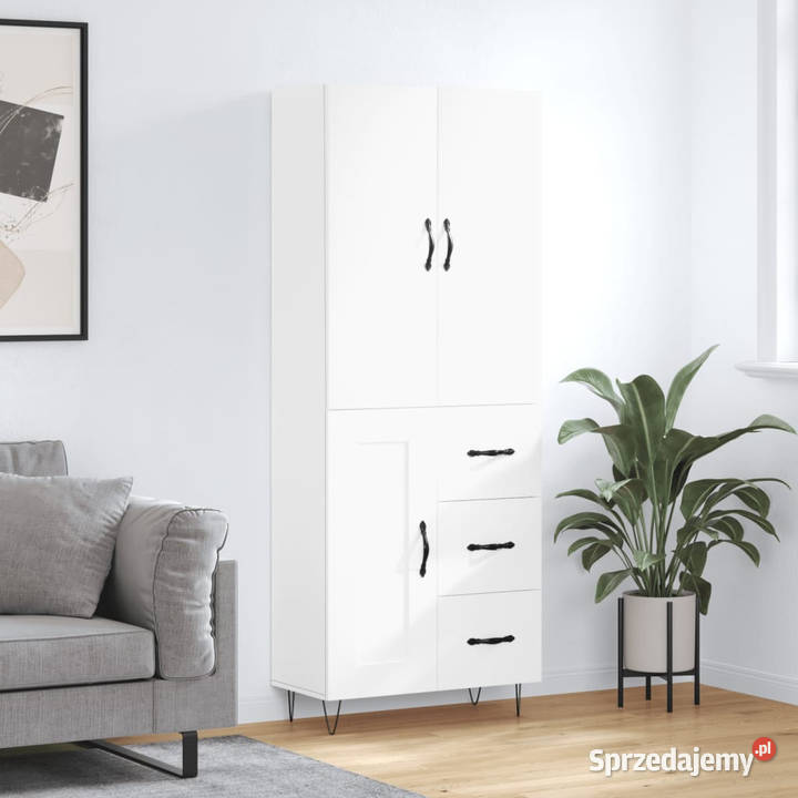 Witrynka biała 695x34x180 materiał Kredensy i witryny