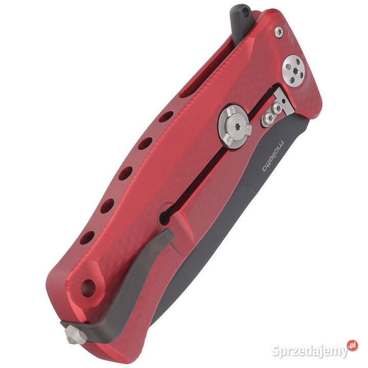 Nóż składany LionSteel SR11A Red Aluminium Black Warszawa