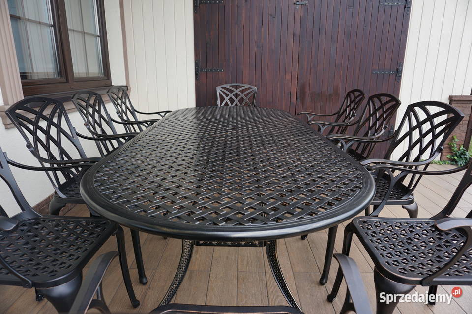 Meble ogrodowe aluminiowe duży komplet 10osób małopolskie Kraków