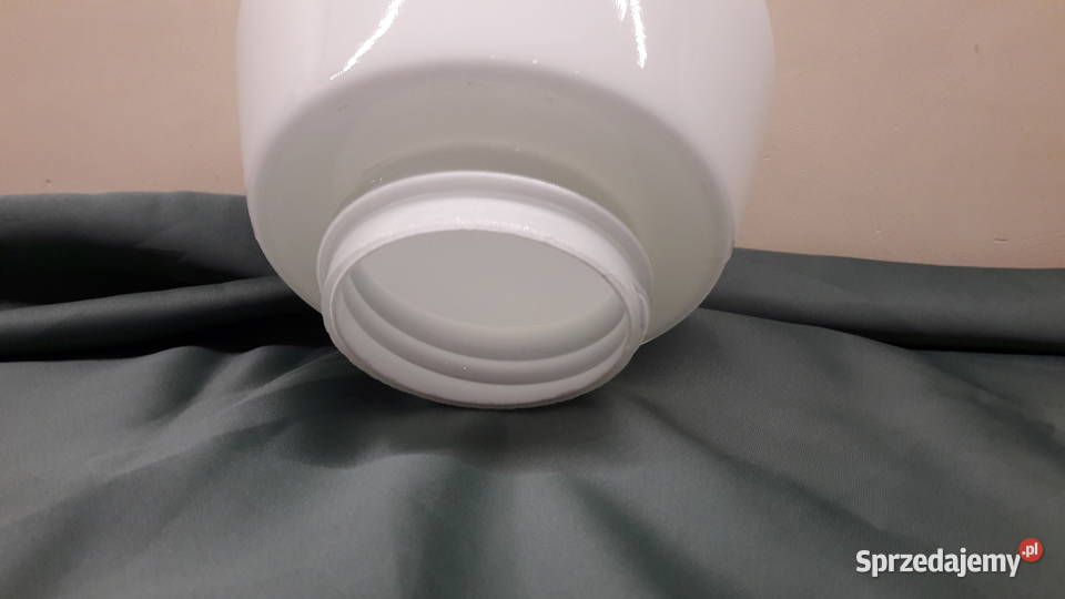 Klosz szklany okrągły biały na lampę biały Oświetlenie Głuchołazy
