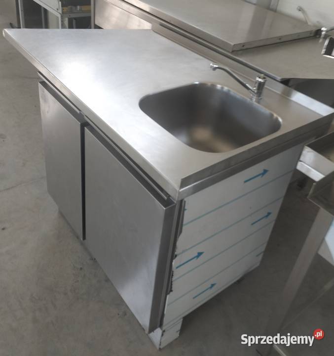 Zlew gastronomiczny z szafką 131x70x89