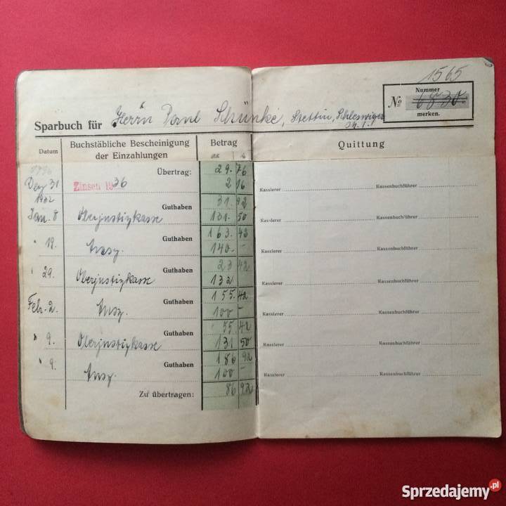 Sparbuch sprzedam
