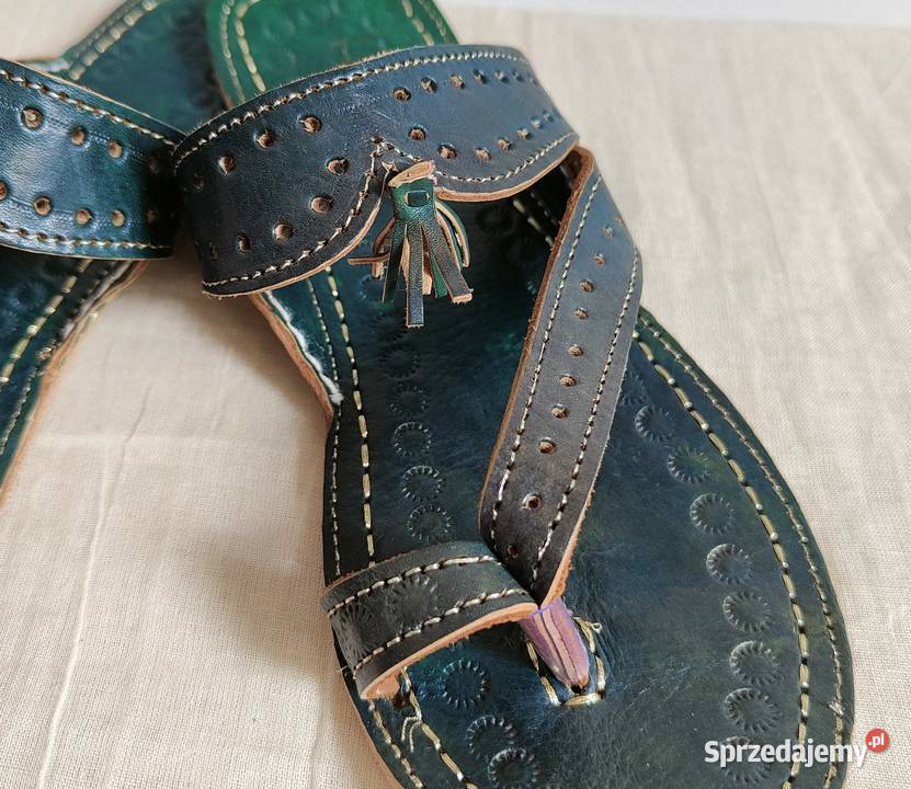 Skórzane japonki kohalpuri 38 orientalne boho skóra