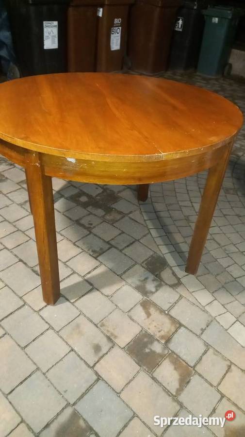 Stół drewniany PRL 110 wielkopolskie Śrem