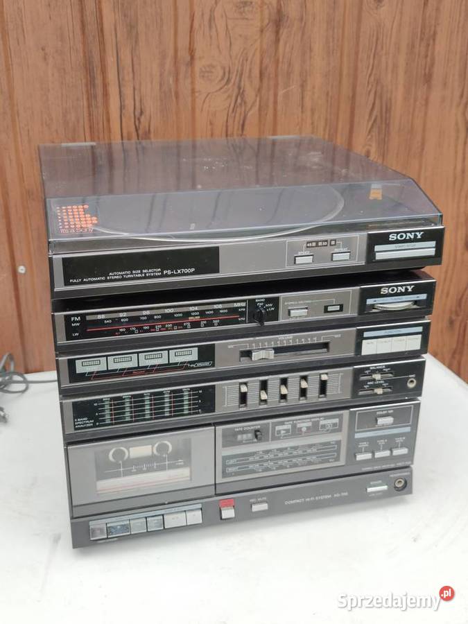 Sony xo700 wieża z lat 80 gramofon korektor deck Audio Świdwin sprzedam