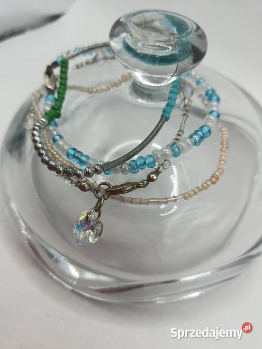 Biżuteria bransoletka z koralików 4 sztuki