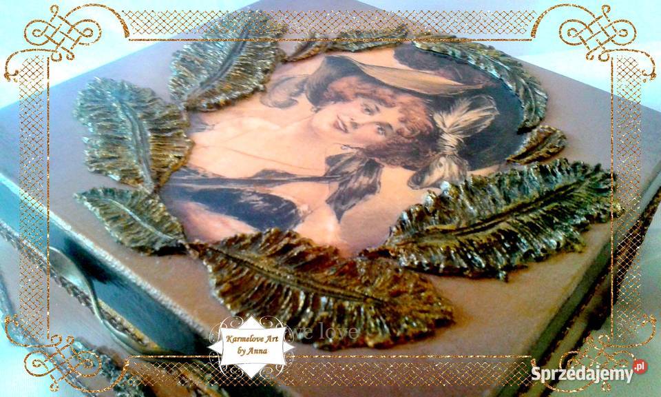 Herbaciarka szkatułka rękodzieło prezent Warszawa sprzedam