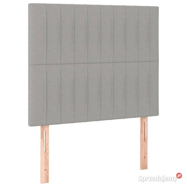 Łóżko kontynentalne z materacem jasnoszare 100cm Łóżka