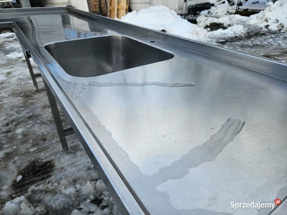Blat rogowy ze zlewem 285 x 1265 GRUBA STAL