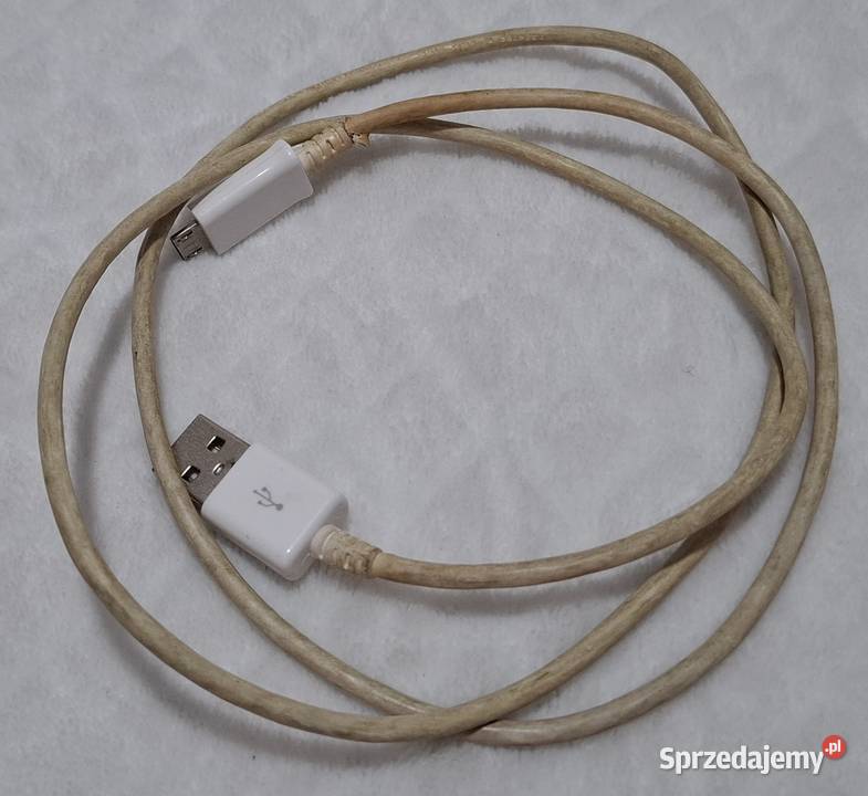 Kabel USB Typ A USB micro B biały 100 1m Czeladź