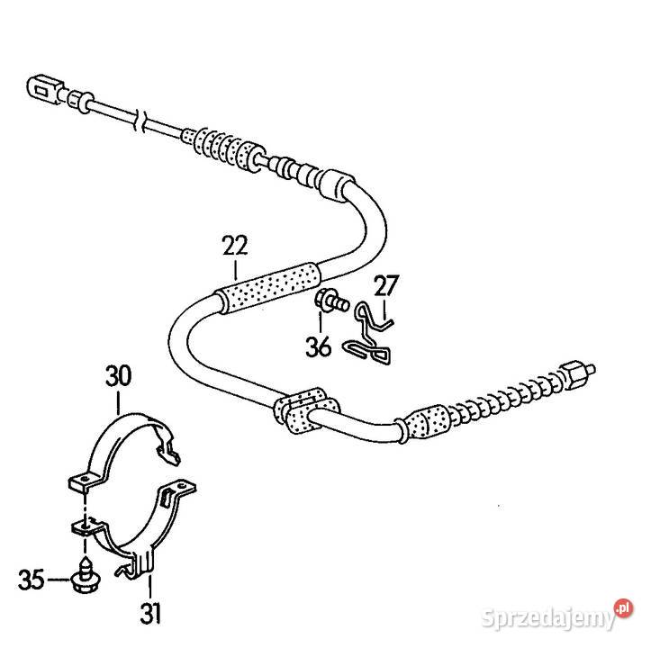Audi 80 B4 Uchwyt linki hamulca ręcznego podkarpackie Dębica