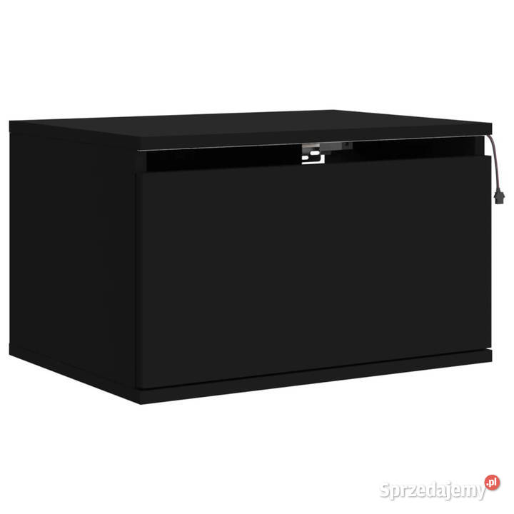 Wiszące szafki nocne z LED 2 czarne WM836829 Nocne