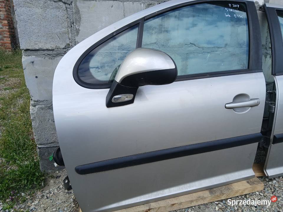 Drzwi lewe przednie kompletne Peugeot 207 EU 5D małopolskie Radłów