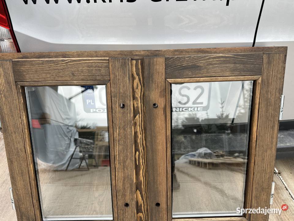 OKNO DREWNIANE SOSNOWE RĘKI OLEJOWANE CAŁA Grzybno