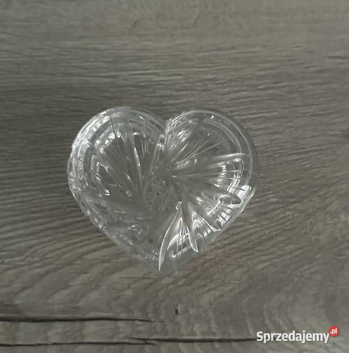 Puzderko serce kryształowe z lat PRLu łódzkie sprzedam