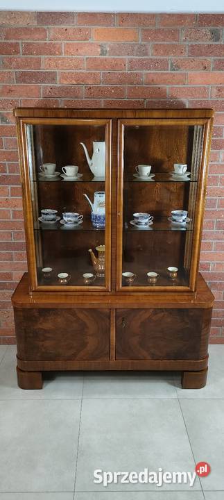 Piękna serwantka witryna art deco Antyki, Sztuka, Kolekcje Łagów
