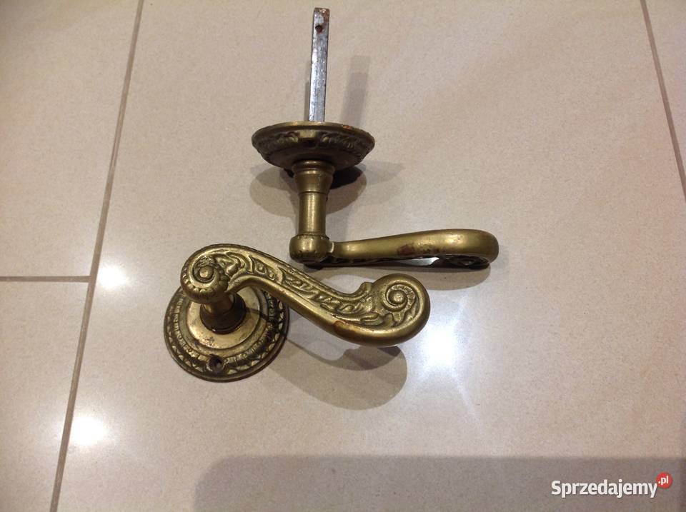 Stare Klamki Mosiężne z Rozetą Nowa Sól sprzedam