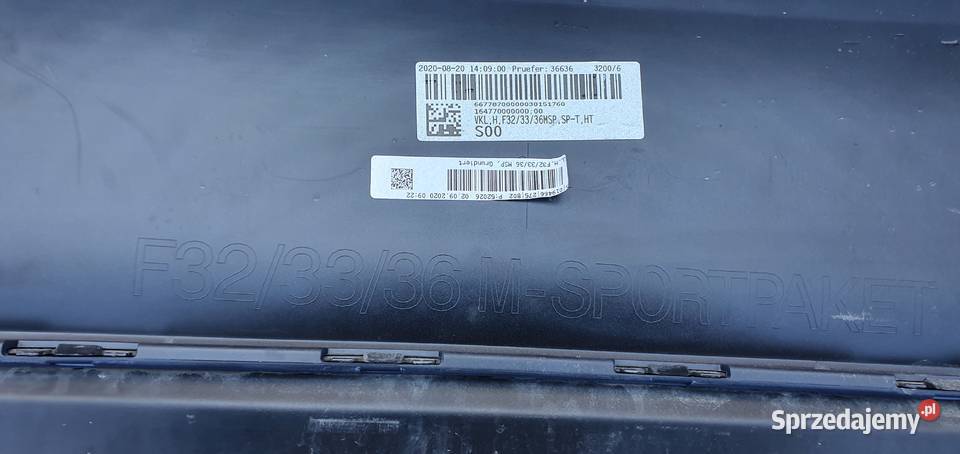 BMW F32 F33 F36 MPAKIET ZDERZAK TYŁ DYFUZOR lubuskie Trzciel