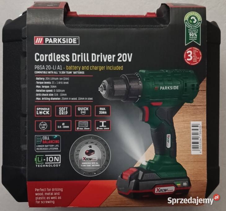 PARKSIDE PBSA 20Li A1 wiertarkowkrętarka Ełk
