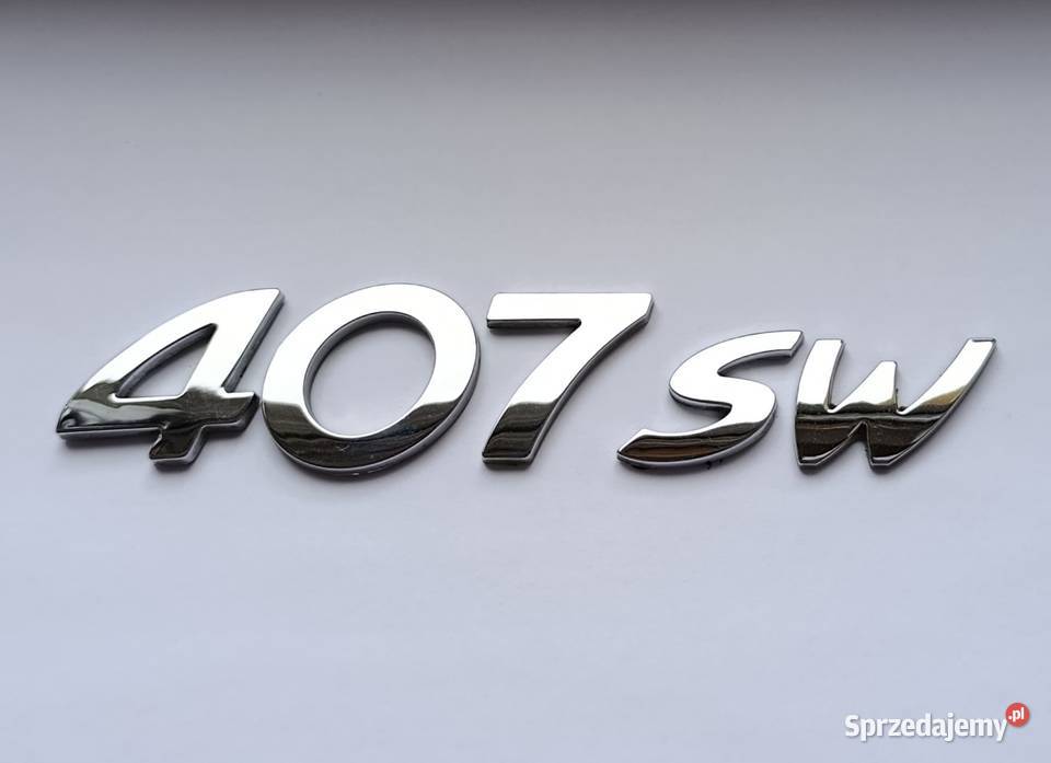 Napis emblemat Peugeot 407 sw 0411r Pozostałe kujawsko-pomorskie Lipno sprzedam