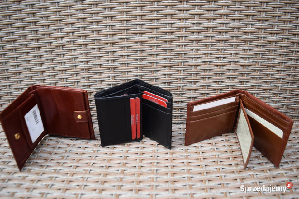 Portfele Szwedzkie Skórzane Okazja 3 Sztuki Nowe Olsztyn