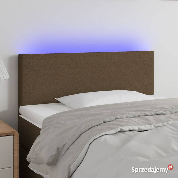 Zagłówek do łóżka z LED ciemnobrązowy 90x5x7888 mazowieckie Warszawa sprzedam