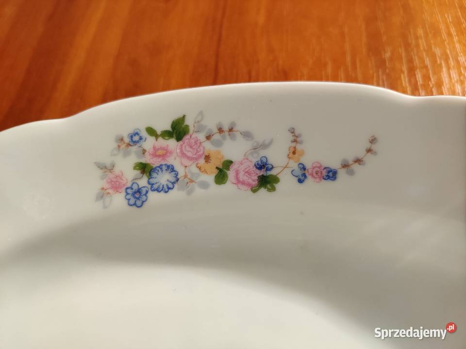 salaterka półmisek Ćmielów złoty pasek