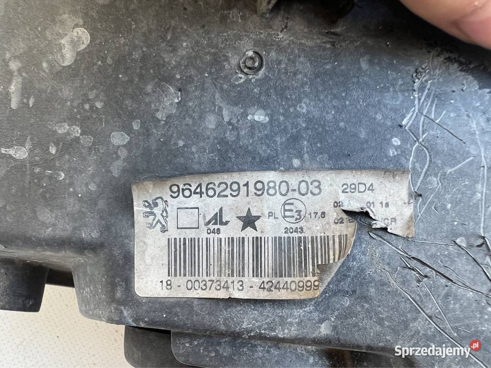 Lampa prawa przód Peugeot 307 Ostrzeszów