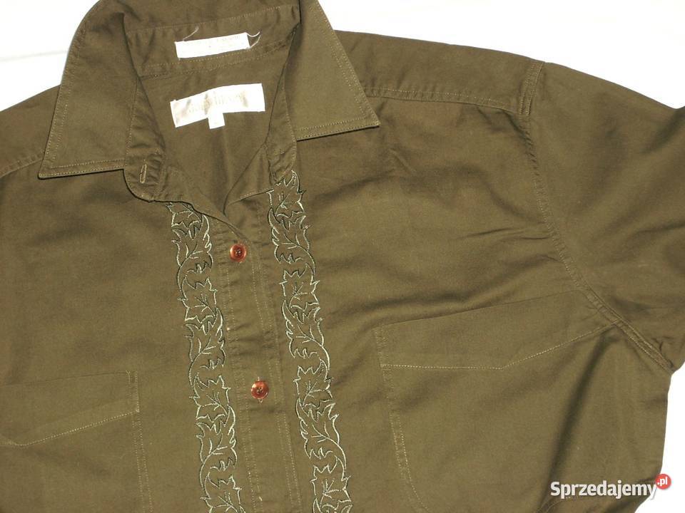 Koszula Zielona Bawełna Haft 36 38 Bluzki i koszule Nowy Sącz