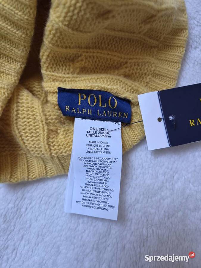 Nowa żółta czapka bawełniana Polo Ralph Lauren małopolskie