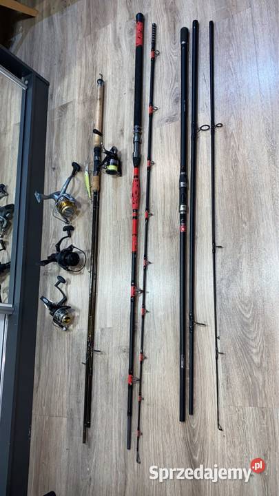 Wędkarski Zestaw wędek i kołowrotków dziś taka Kotlin