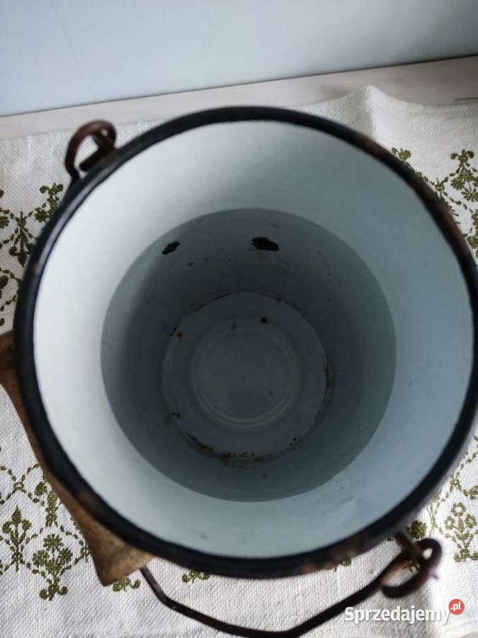 Kanka bańka emaliowana niebieska na mleko 2l Głuchołazy