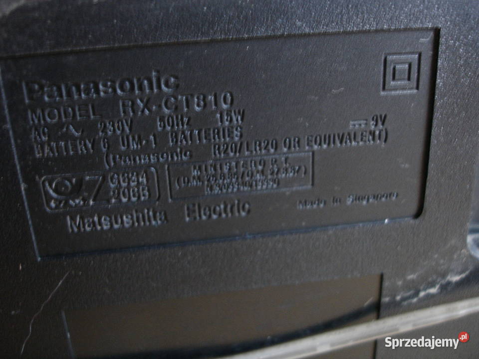 Radiomagnetofon PANASONIC RXCT810 lubuskie Zielona Góra