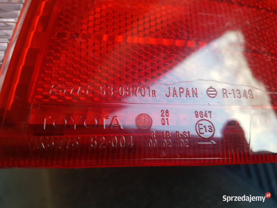 TOYOTA YARIS 1 LAMPA TYLNA PRAWA KOITO 52004 wielkopolskie Turek