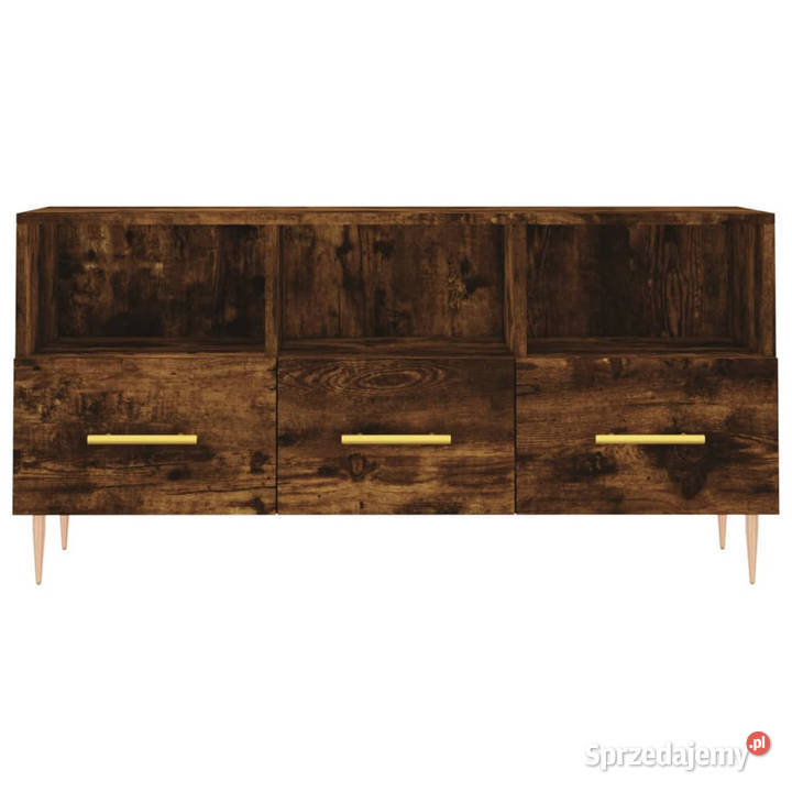 Szafka pod TV przydymiony dąb 102x36x50 WM829025