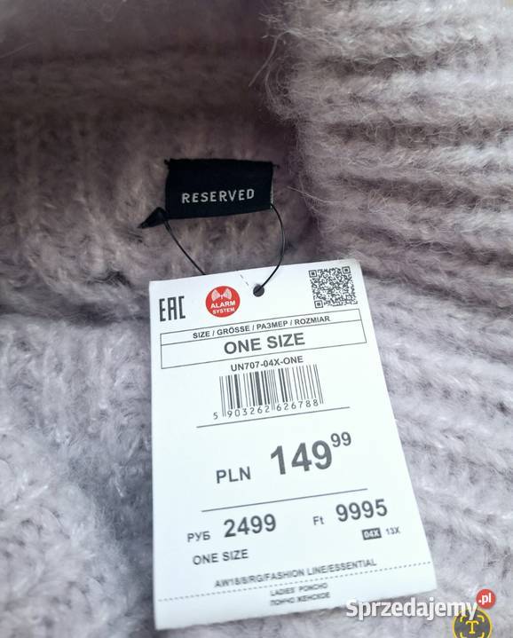 Piękny NOWY jesienny sweter ponczo narzutka golf Wkładane przez głowę  Kraków sprzedam