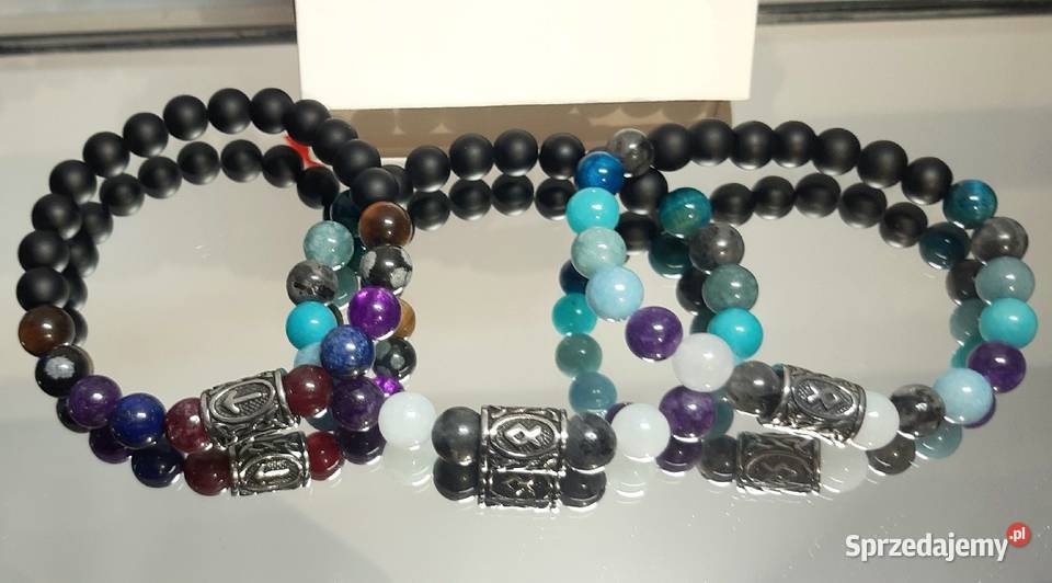 BRANSOLETKA KAMIEŃ NATURALNY MĘSKA DAMSKA NA Warszawa