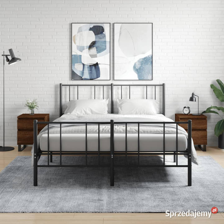 Szafki nocne 2 brązowy dąb 40x35x50 WM830699 Warszawa