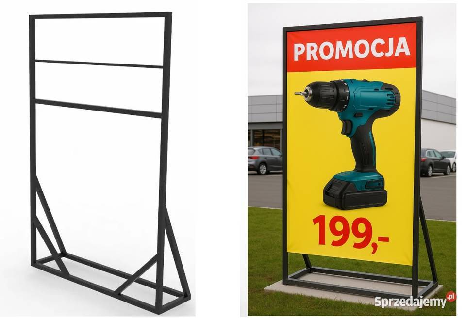 Stelaż reklamowy na reklamę stojak baner reklama Jeżowe