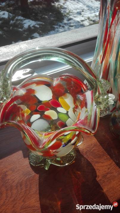 Szkło kolorowe z PRL Sadów