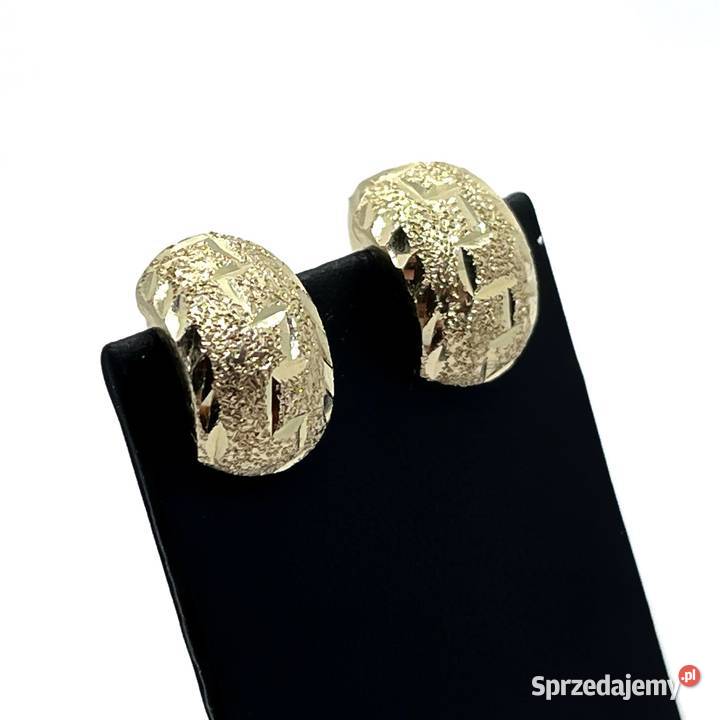 Nowe Złote Kolczyki Próby 585 187g Zapięcie złoto Kolczyki Elbląg