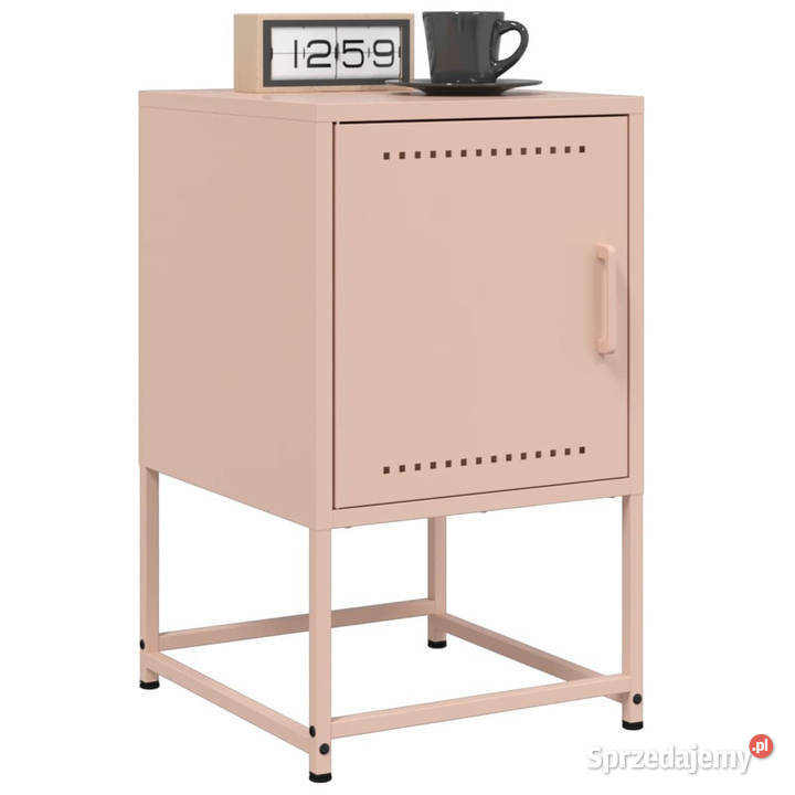 Szafka nocna różowa 36x39x605 stal WM846448