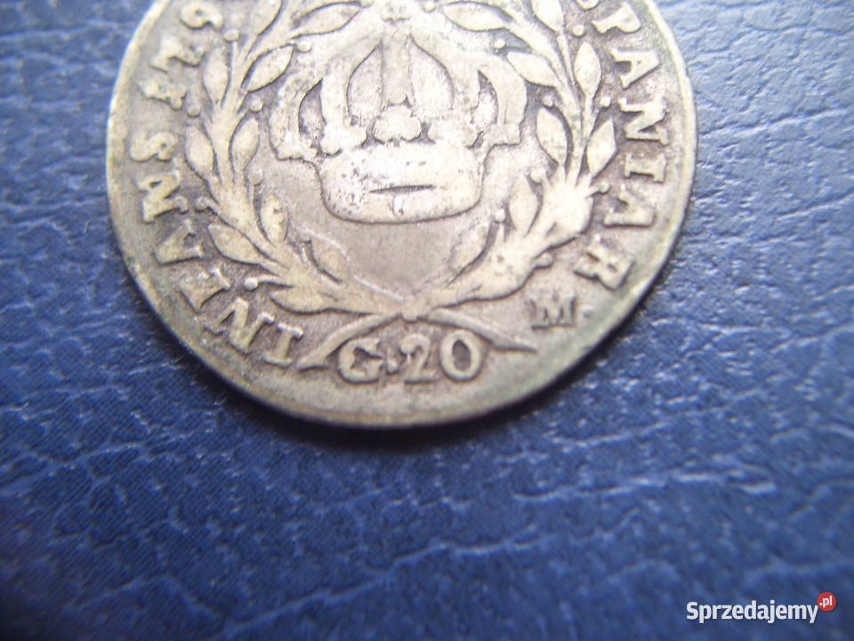 Stare monety 20 grani 1794 Neapol srebro Lesko