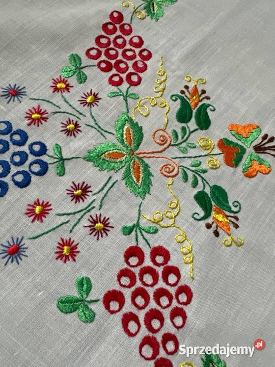 obrus haftowany wzory cebulowe rękodzieło Zabrze
